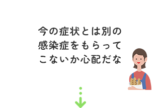 今の症状とは別の感染症をもらってこないか心配だな